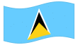 Animerad flagga St Lucia