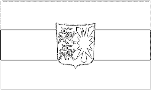 Kontur av flaggan för Schleswig-Holstein att färglägga