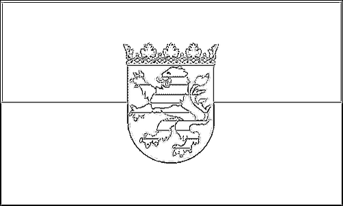 Kontur av flaggan för Hessen att färglägga