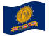 Georgien-Flagga som vajar