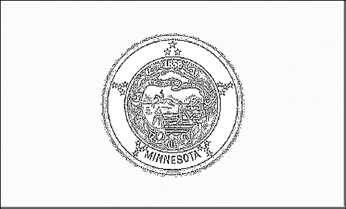 Kontur av flaggan för Minnesota att färglägga