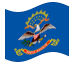 Animerad flagga North Dakota (North Dakota)