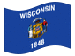 Animerad flagga Wisconsin