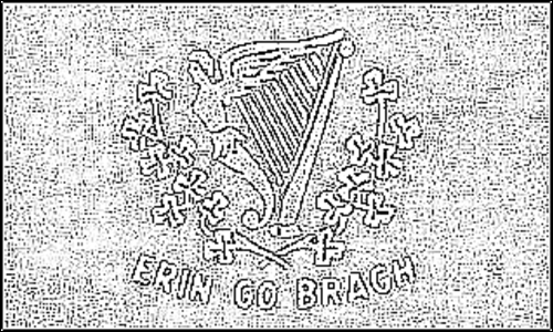 Kontur av flaggan för Erin go Bragh att färglägga
