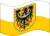 Viftande Nedre Schlesien (preussisk provins) flagga statisk