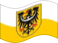 Viftande Nedre Schlesien (preussisk provins) flagga statisk