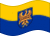 Viftande Övre Schlesien (preussisk provins) flagga statisk