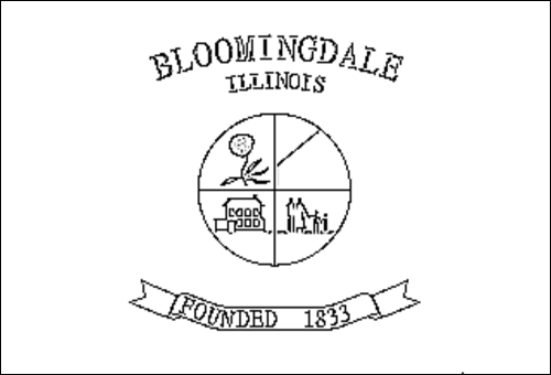 Kontur av flaggan för Bloomingdale att färglägga