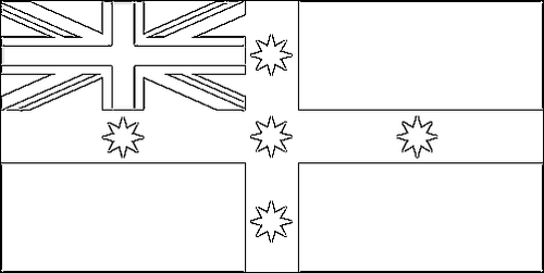 Kontur av flaggan för New South Wales flagga (Australiska federationen) att färglägga