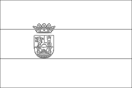Kontur av flaggan för Extremadura att färglägga