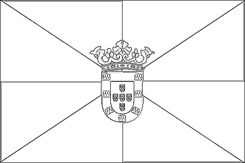 Kontur av flaggan för Ceuta att färglägga