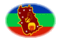 Amazonas-Flagga som oval vinjett
