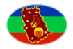 Amazonas-Flagga som oval vinjett