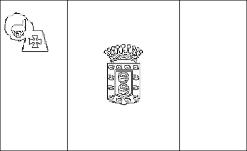 Kontur av flaggan för La Gomera att färglägga