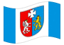 Animerad flagga Karpaternas utlöpare (Podkarpackie)