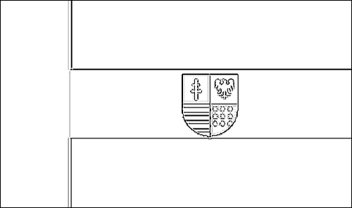 Kontur av flaggan för Heliga korset (Swietokrzyskie) att färglägga