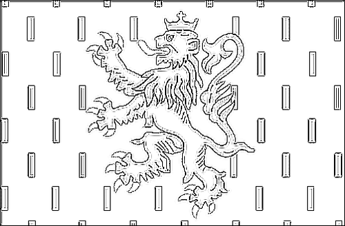 Kontur av flaggan för Franche-Comté att färglägga