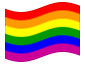 Animerad flagga Regnbåge