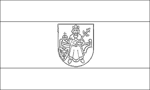 Kontur av flaggan för Saterland (Seelterlound) att färglägga