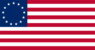 Betsy Ross (USA 1777-1795)-Flagga rektangulär
