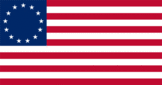 Betsy Ross (USA 1777-1795)-Flagga rektangulär