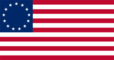 Flagg grafik Betsy Ross (USA 1777-1795)