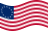 Viftande Betsy Ross (USA 1777-1795) flagga statisk