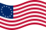 Viftande Betsy Ross (USA 1777-1795) flagga statisk