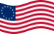 Viftande Betsy Ross (USA 1777-1795) flagga statisk