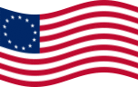 Viftande Betsy Ross (USA 1777-1795) flagga statisk