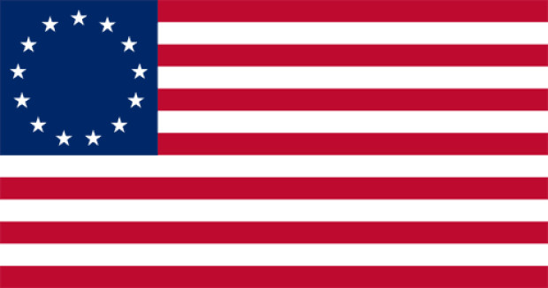 Flagga Amerikas konfedererade stater (Betsy Ross) (1776-1795), Flagga Amerikas konfedererade stater (Betsy Ross) (1776-1795)