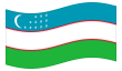Animerad flagga Uzbekistan