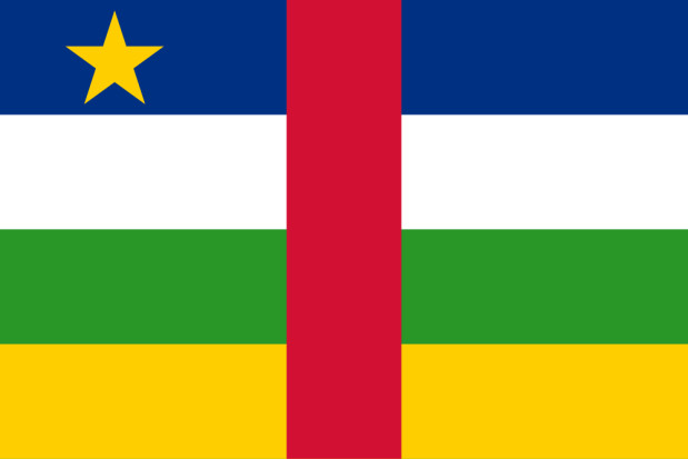 Flagga Centralafrikanska republiken