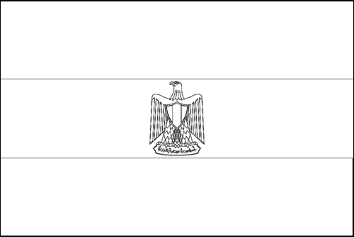Kontur av flaggan för Egypten att färglägga