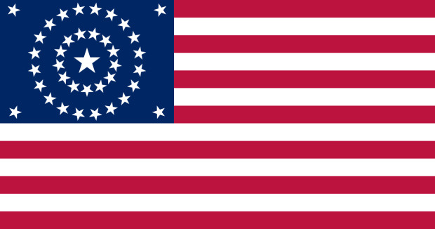 Flagga USA 38 stjärnor (1877 - 1890)