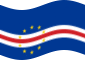 Viftande Kap Verde flagga statisk