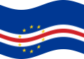 Viftande Kap Verde flagga statisk