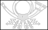 Deutsche Bundespost (tjänsteflagga från 1950 till 1994) – flagga att färglägga