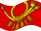 Viftande Deutsche Bundespost (tjänsteflagga från 1950 till 1994) flagga statisk