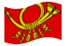 Deutsche Bundespost (tjänsteflagga från 1950 till 1994)-Flagga som vajar