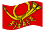 Deutsche Bundespost (tjänsteflagga från 1950 till 1994)-Flagga som vajar