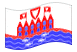 Heiligenhafen-Flagga som vajar