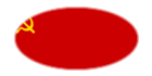 Sovjetunionen-Flagga som oval vinjett