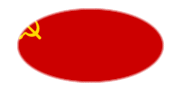 Sovjetunionen-Flagga som oval vinjett