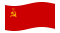 Sovjetunionen-Flagga som vajar