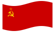 Sovjetunionen-Flagga som vajar