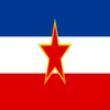 Jugoslavien-Flagga fyrkant