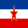 Jugoslavien-Flagga fyrkant
