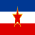 Jugoslavien-Flagga fyrkant