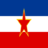 Jugoslavien-Flagga fyrkant